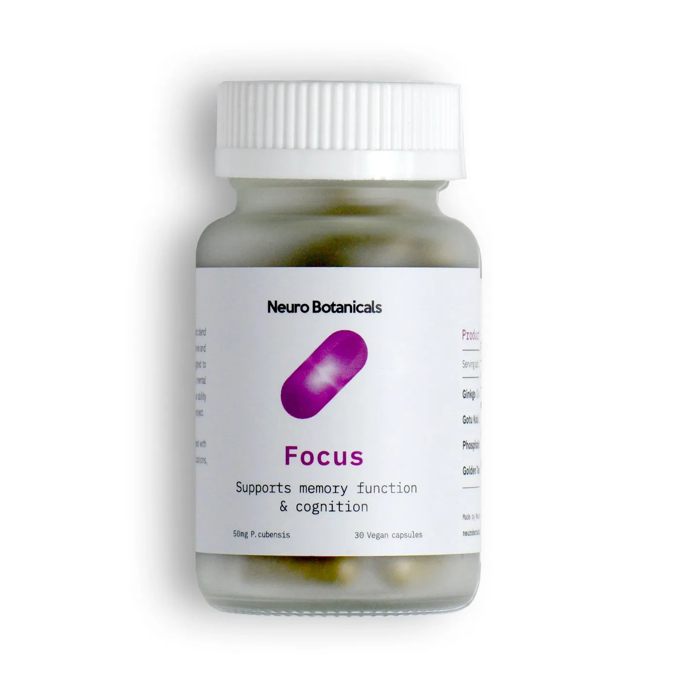 Neuro Botanicals Capsules (Microdose Vegan Caps) - Focus