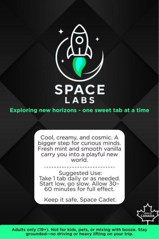 Space Labs - Chewable Sweet Mushroom Tabs - Full Strength (Vanilla Mint 5 Grams) - Image 2