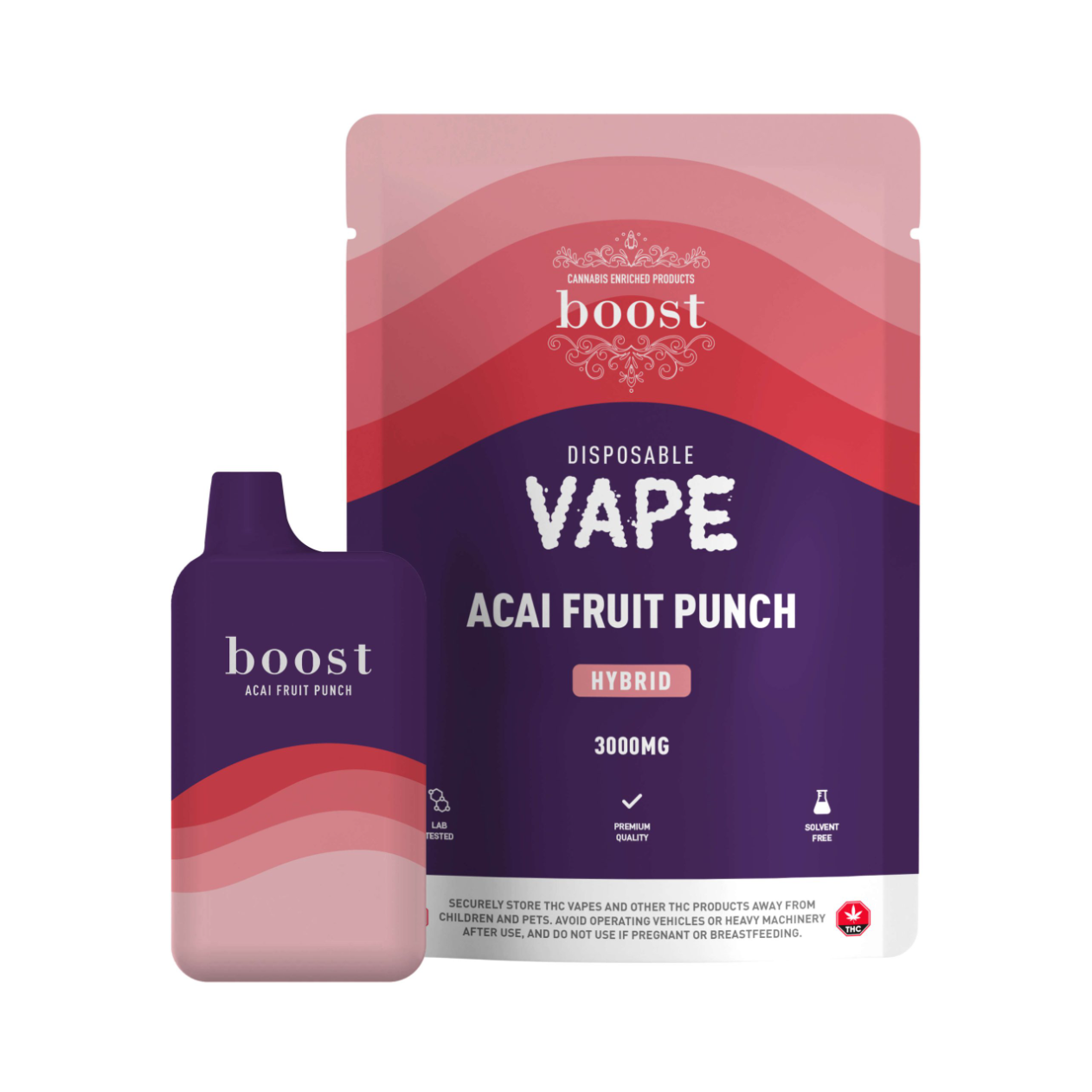 Boost 3g THC Vapes - Acai Fruit Punch - Image 2