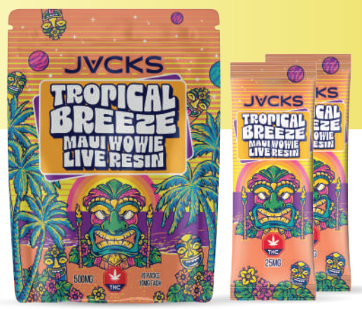 JACKS THC Powder Drink Mix - Tropical Breeze Maui Wowie LR 250mg